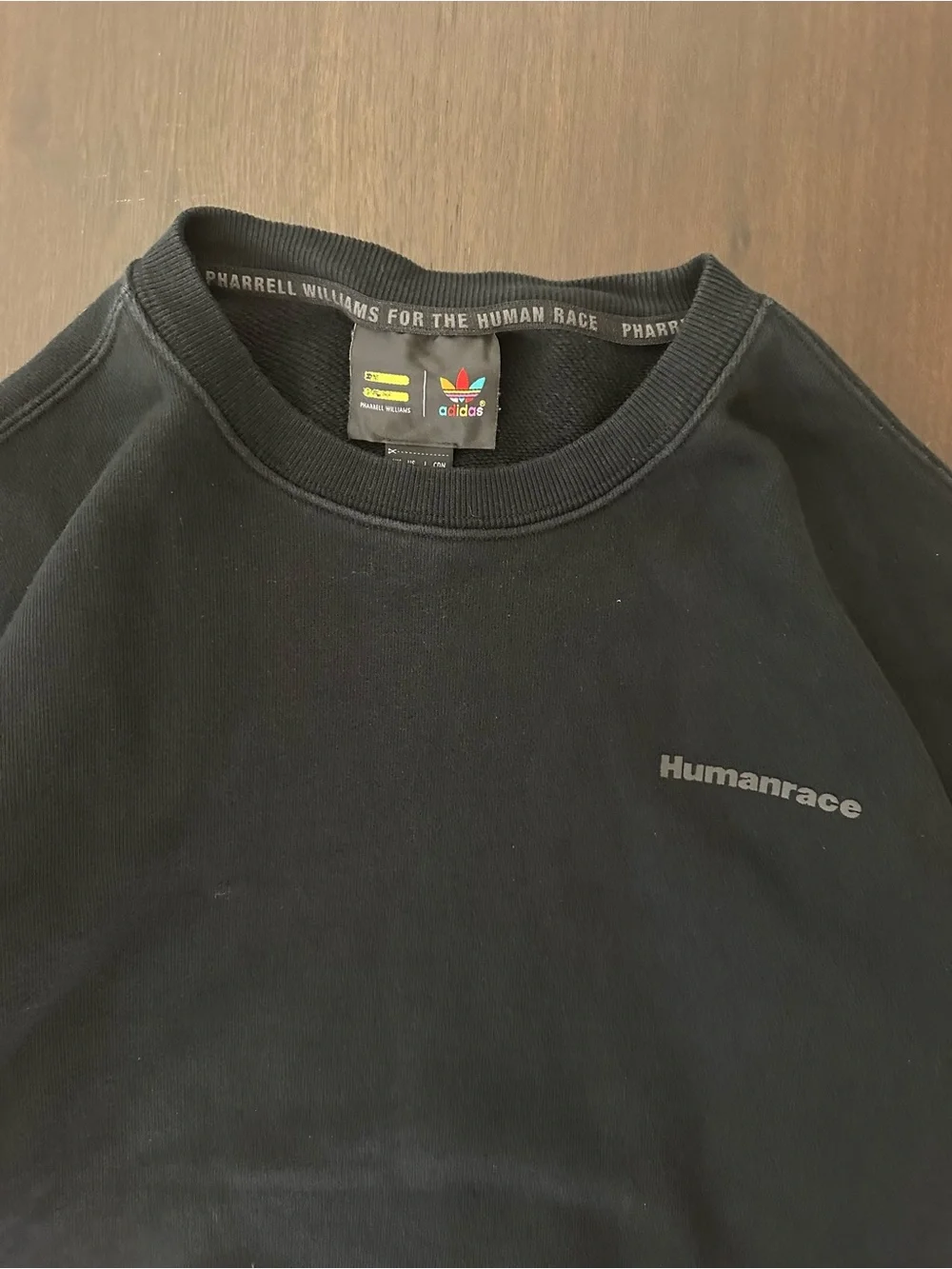 Adidas Pharrell Williams Humanrace Crewneck Sweatshirt Black Pullover Size M